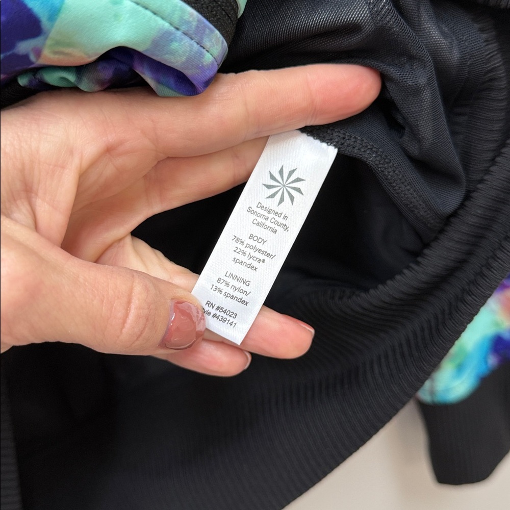 Athleta Multicolor Floral Fade Bombtastic Jacket Womens Sz Medium! - Picture 10 of 11